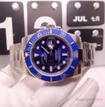 EW Swiss 3255 Rolex Smurf Submarimer Replica Watch Blue Ceramic Bezel